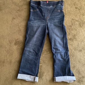 Spanx cropped and cuffed jeans, size medium, cute w sandals, tennies or booties